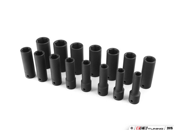 Schwaben 15 Pc Metric 1/2" Dr. Deep Impact Socket