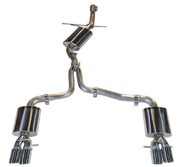 AWE Tuning Audi B8 A4 Touring Edition Exhaust - Quad Tip Polished Silver Tips