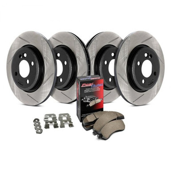 StopTech Street Axle Pack, Slotted, Front & Rear Brake Kit | 934.33055