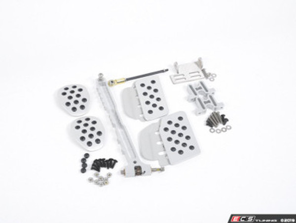 3 Piece Pedal Set - Rubber Grip - Silver Pedals / Silver Extensions | ES2839249
