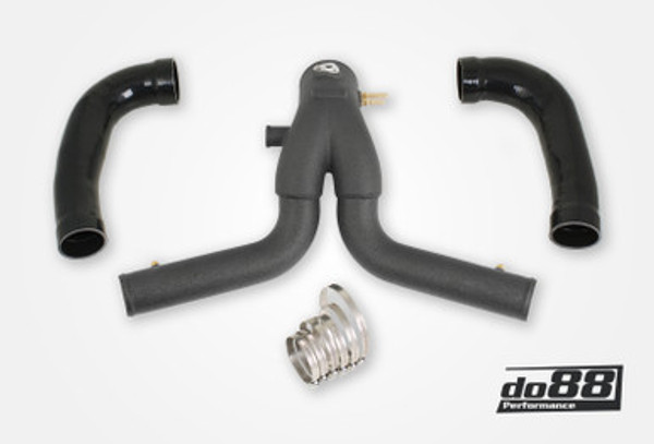 Porsche 991.2 Turbo 2015- Y-Pipe, Black for do88 IC