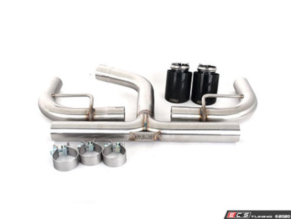 MK7.5 GTI (2018) Muffler Delete Kit - With 4.0" Black Chrome Tips