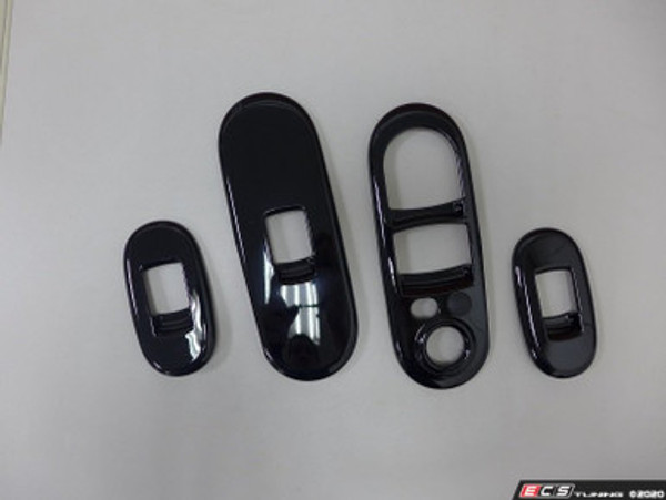 Door Window Switch Panel 5DR Gloss Black - Set Of 4