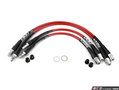 Front & Rear Stainless Steel Brake Lines - Kit | ES3698276
