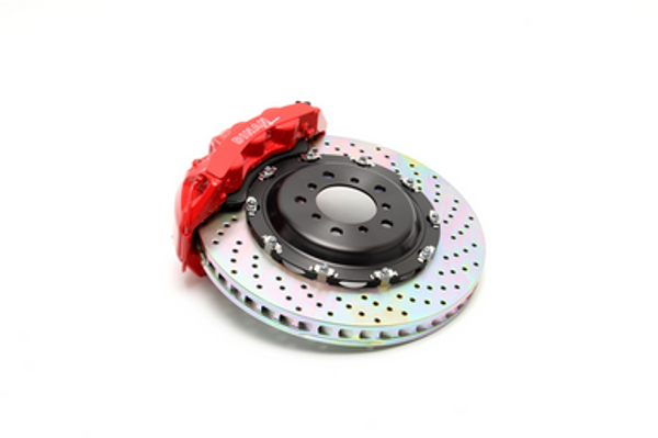 Dinan by Brembo Front Brakes ? Red Calipers With Drilled Rotors for BMW 525i 528i 528i 535i 545i 550i 645Ci 650i