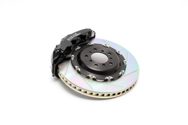 Dinan by Brembo Front Brakes ? Black Calipers With Slotted Rotors for BMW 525i 528i 528i 535i 545i 550i 645Ci 650i