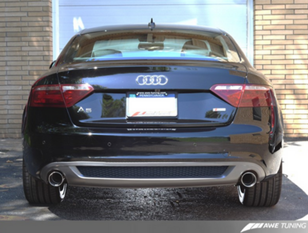 AWE Tuning Touring Edition A5 Exhaust System - Dual 3.5in Diamond Black Tips