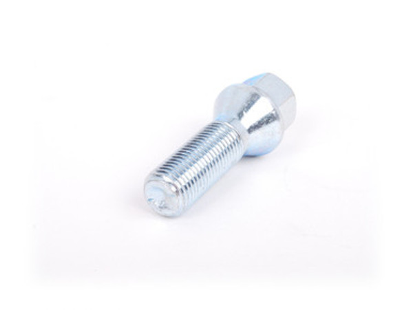 KarWerks Conical Seat M14 X 1.5 X 35 Silver Zinc Plated 17mm Bolt Head - Priced Each | KWC17D35