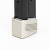Silver anodized Henning magazine extension for the S&W M&P