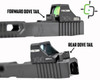 Continuous Precision RDS Back Up Iron Sights For Glock 10/15 Yard Zero