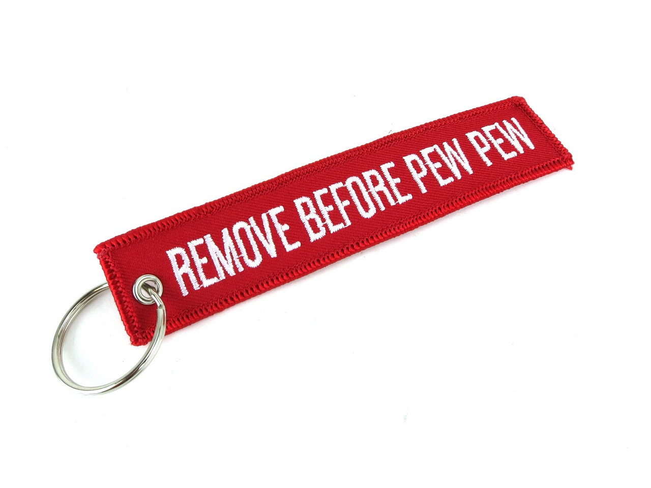 "Remove Before Pew Pew" Chamber Flag/ Dot Cover Attachment by Range Panda