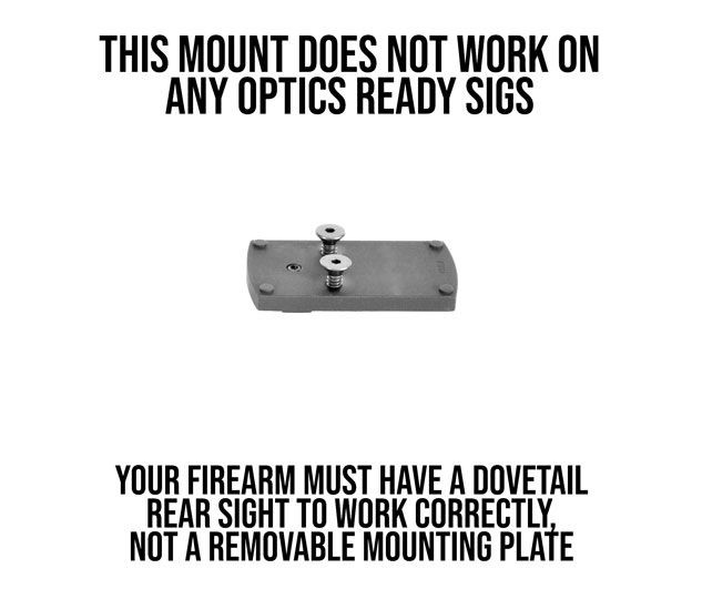 EGW Sig Sauer P320 Dovetail Red Dot Optic Mount for Vortex Razor & RTS2