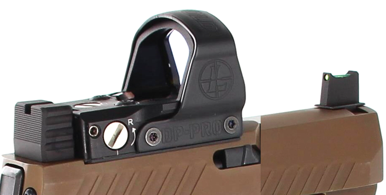 Sig P320/M17 Co-witness Black Rear and Fiber Optic Front Sight Set by Dawson Precision
