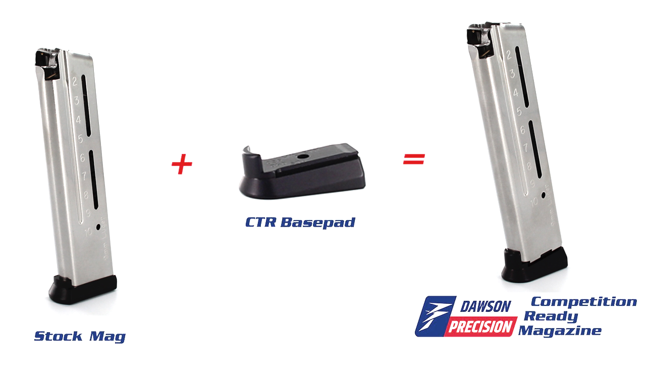 1911 Magazine Kit, for Wilson ETM, 9mm 10rd Competition Ready, by Dawson Precision