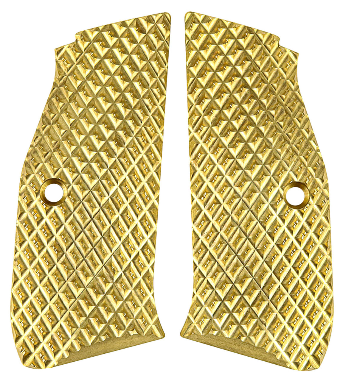 CZ Palm Swell LOK Jaws Aggressive Texture Grips - Brass | BSPS