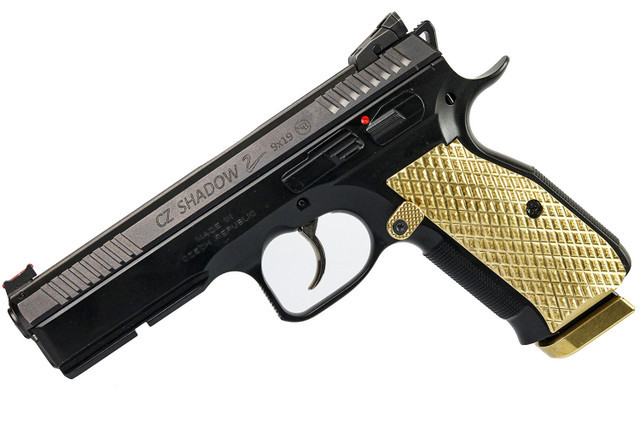 CZ Palm Swell LOK Jaws Aggressive Texture Grips - Brass | BSPS