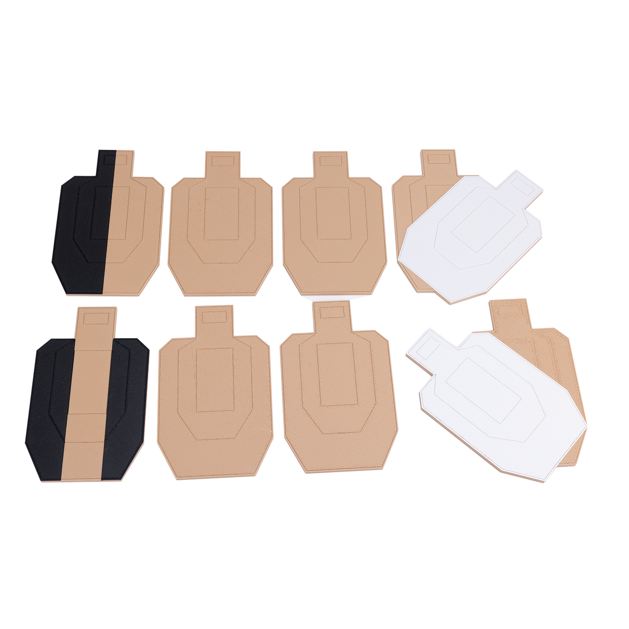 8-Pack of  1:5 Scale Magnetic Dry Fire Targets - USPSA Style by JV Training Accessories