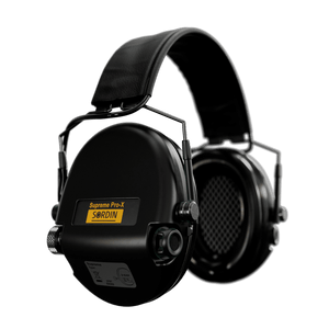 Sordin Supreme Pro-X Slim Electronic Earmuffs - Black (74302-X/L-02-S)