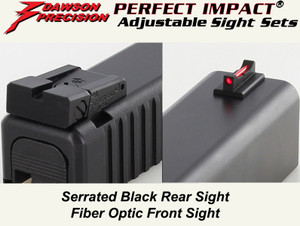 Dawson Precision Glock Adjustable Sight Set - Black Rear & Fiber Optic Front (310-097) Dawson Precision Glock Adjustable Sight Set - Black Rear & Fiber Optic Front (310-097)