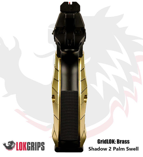CZ Shadow 2 Palm Swell Brass Grips by LokGrips CZ Shadow 2 Palm Swell Brass Grips by LokGrips