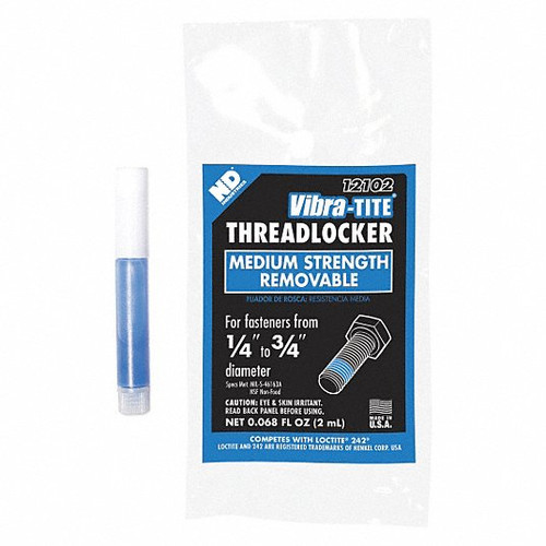 Vibra-Tite 121 Medium Strength Threadlocker (Blue) 1.8mL (12102)
