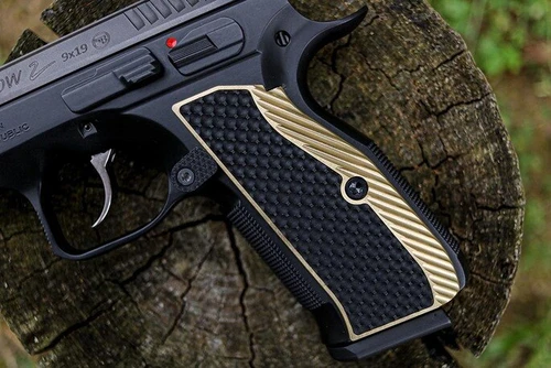 CZ Thin Brass w/ G10 Bogies Insert by Lok Grips (CZ75S2TBG10)