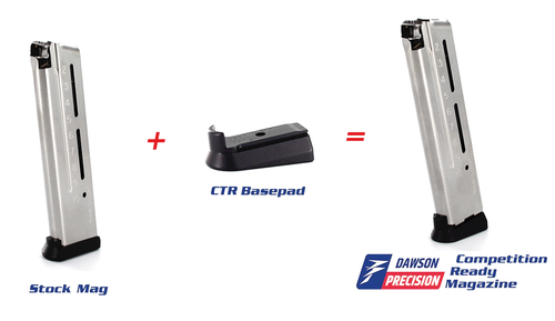 1911 Magazine Kit, for Wilson ETM, 9mm 10rd Competition Ready, by Dawson Precision 002-039-CRM-9