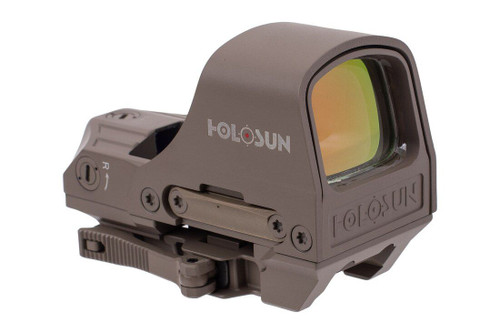Holosun HS510C Multi-Reticle Circle Dot FDE Open Reflex Sight w/ QD Mount (HS510C-FDE-R)