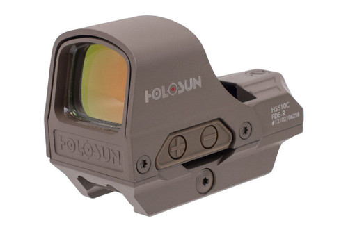 Holosun HS510C Multi-Reticle Circle Dot FDE Open Reflex Sight w/ QD Mount (HS510C-FDE-R)