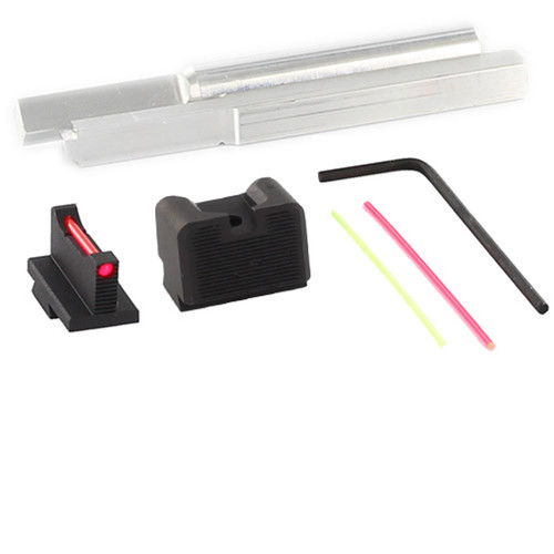 Dawson Precision Co-Witness Fiber Front Sight & Fixed Rear Sight Set for Smith and Wesson (S&W) M&P CORE(310-085)