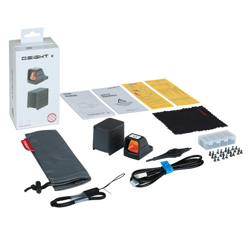 Osight X Open Reflex Sight: 3 MOA Dot & 32 MOA Circle Multi-Reticle System with Magnetic Charging Cover