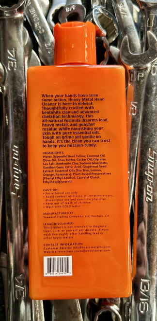 Heavy Metal Hand Cleaner – Lead Removal Soap for Shooters & Industrial Use – 6.8 oz (HMHC-6.8OZ-ORG)