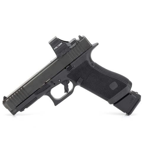 JagerWerks G17/G34/G45/G47 Magazine Extension +4 Plus Basepad for Mec-Gar® Glock® Style Mags (JWME-MEC18-5)