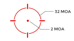 EPS-RD-MRS Red Multi-Reticle, 7075 Aluminum, Enclosed, Solar, Shake Awake, Pistol