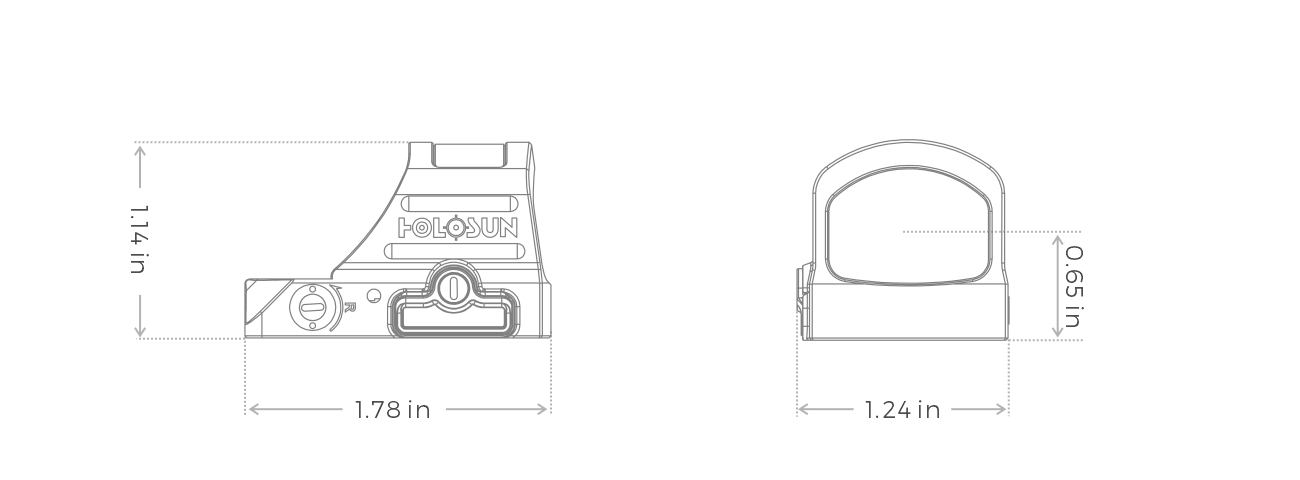 Holosun HE507C-GR Dimensions