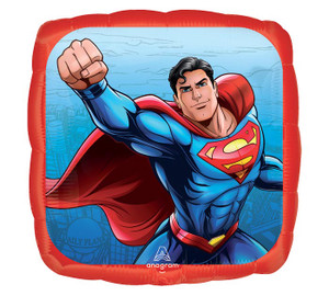 Superman Square Shape 17" Foil Balloon (Packaged) Superman Square Shape 17" Foil Balloon (Packaged)