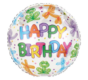 Balloon Animals Birthday 17" Foil Balloon (Packaged) Balloon Animals Birthday 17" Foil Balloon (Packaged)
