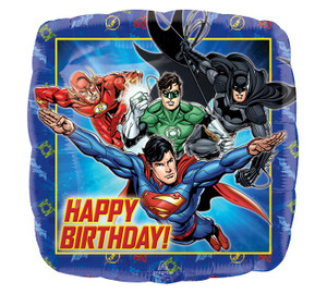Justice League Happy Birthday Square Shape 17" Foil Balloon (Packaged) Justice League Happy Birthday Square Shape 17" Foil Balloon (Packaged)