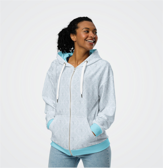 "Golf In Shape" Women's  Zip Hoodie Turquoise