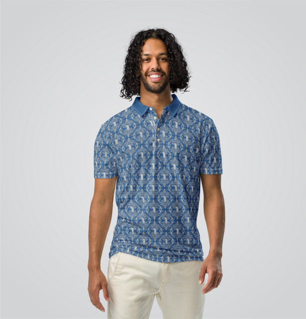 "Golf In Shape" Men's Slim Fit Polo Dark Blue "Golf In Shape" Men's Slim Fit Polo Dark Blue