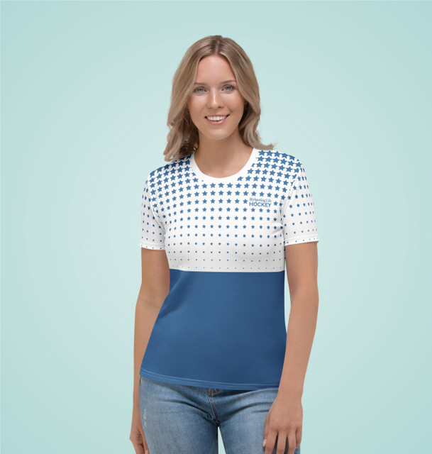 Women's T-shirt Navy/White for Hockey Fans Women's T-shirt Navy/White for Hockey Fans