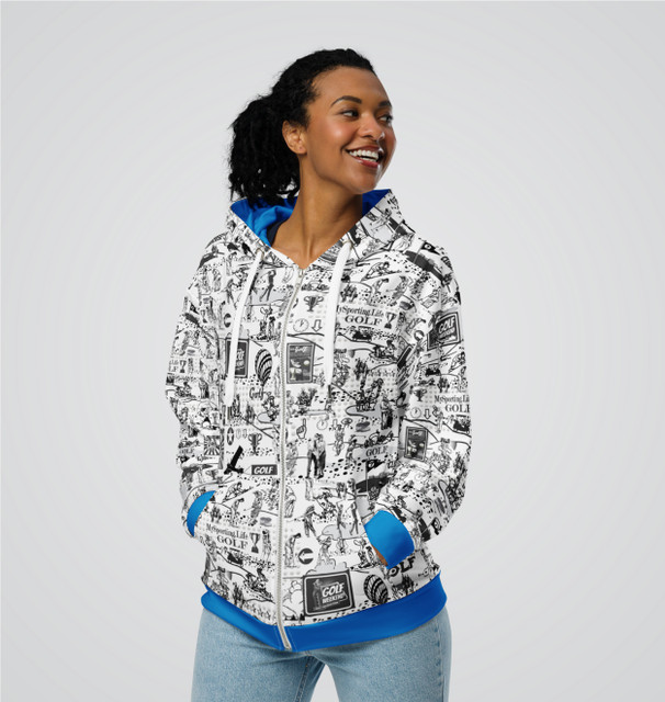 "Golf Collage" Adult Zip-Up Hoodie "Golf Collage" Adult Zip-Up Hoodie
