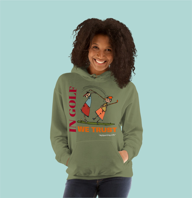 Unisex Dark Green Hoodie for Golf Fans