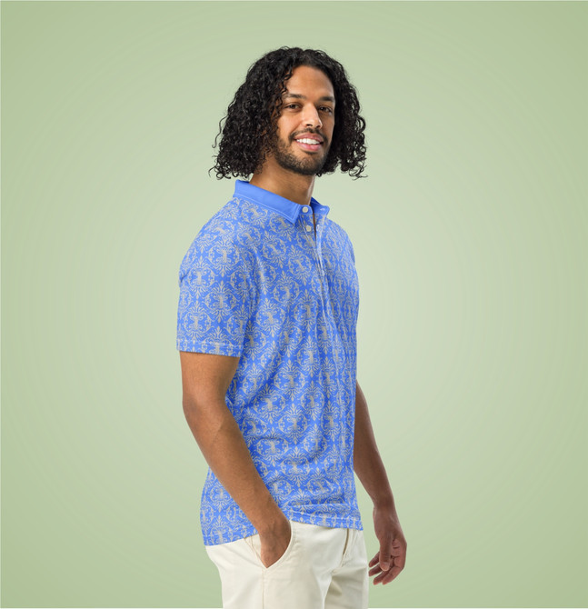 Men’s slim fit polo Golf Blue