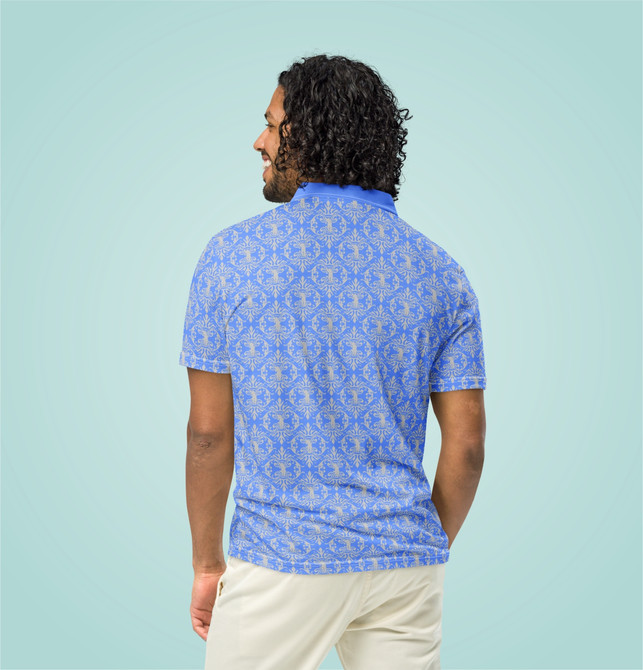 Men’s slim fit polo Golf Blue