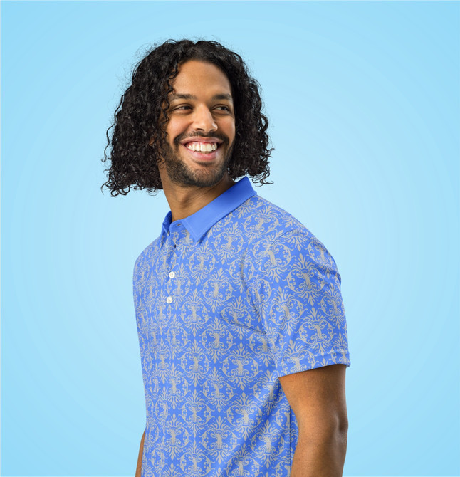 Men’s slim fit polo Golf Blue
