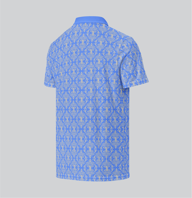 "Golf In Shape" Men's Slim Fit Polo Blue