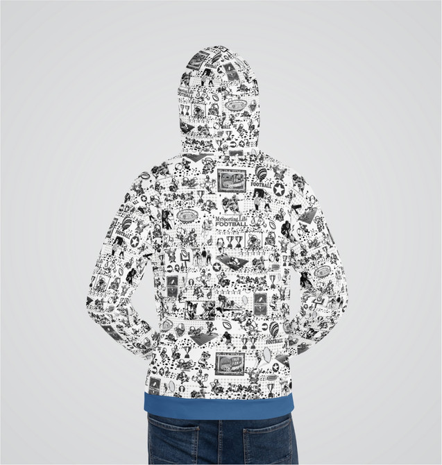 "Football Collage" Adult Hoodie