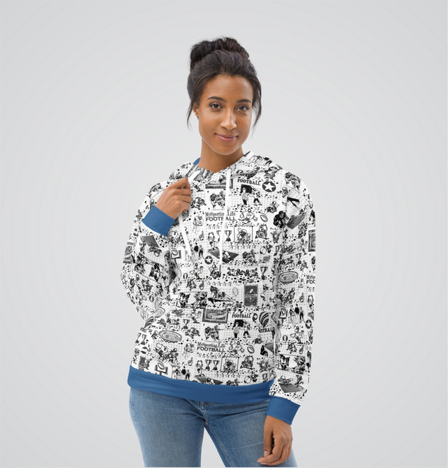 "Football Collage" Adult Hoodie