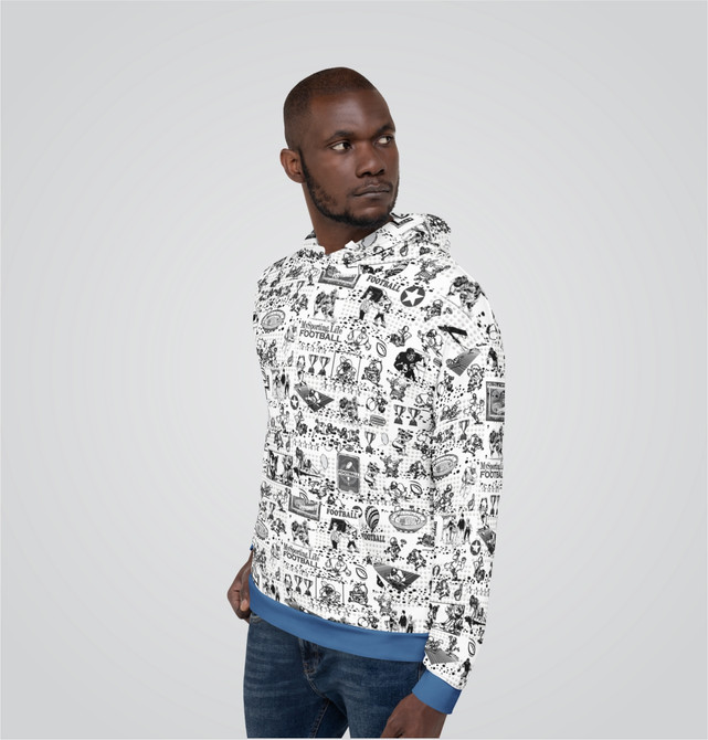 "Football Collage" Adult Hoodie